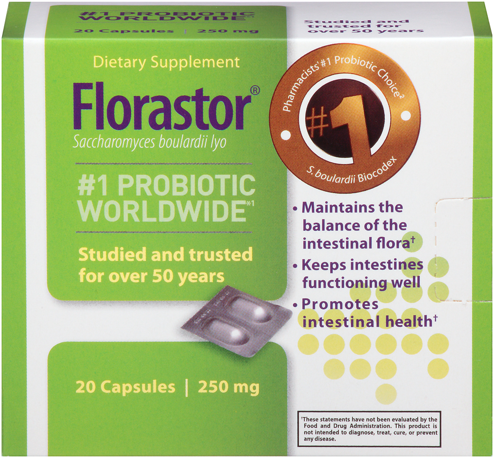 Florastor Probiotic 250mg 20 Capsules Apex Pharmacy and Nutrition Center