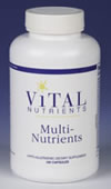Vital Nutrients Multi-Nutrients with Iron & Iodine 180 caps