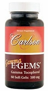 Carlson Labs Gamma E Gems 120 crl caps